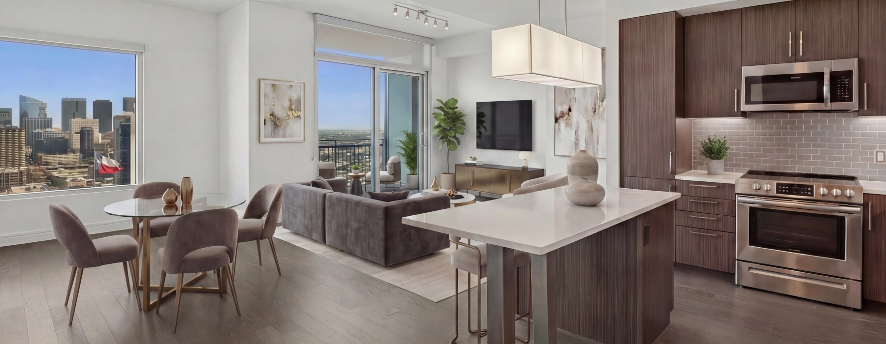 Luminary Residences Kitchen & Living