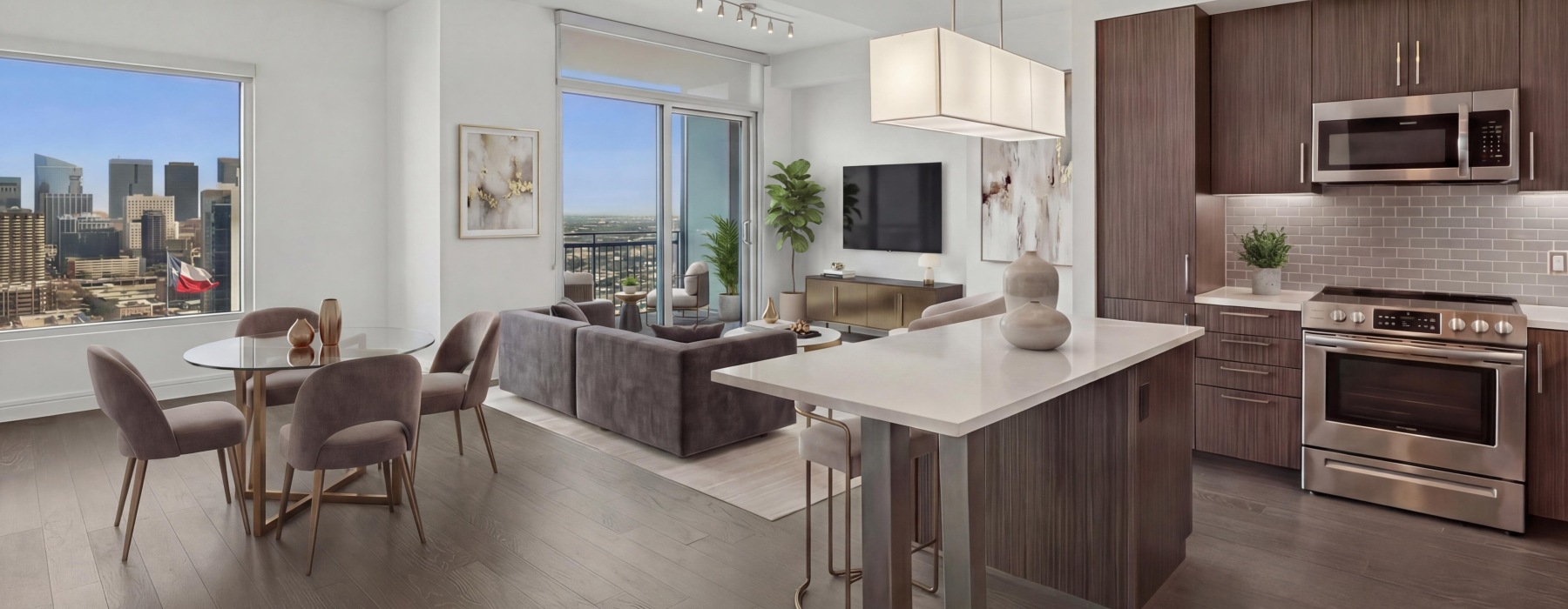 Luminary Residences Kitchen & Living